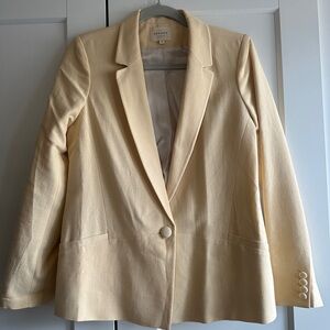Sézane Women's Cream Single-Button Blazer